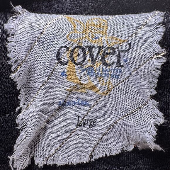 Covet Handcrafted Redemption Black Wool Blend Double Breasted Button Coat Jacket - Picture 4 of 14